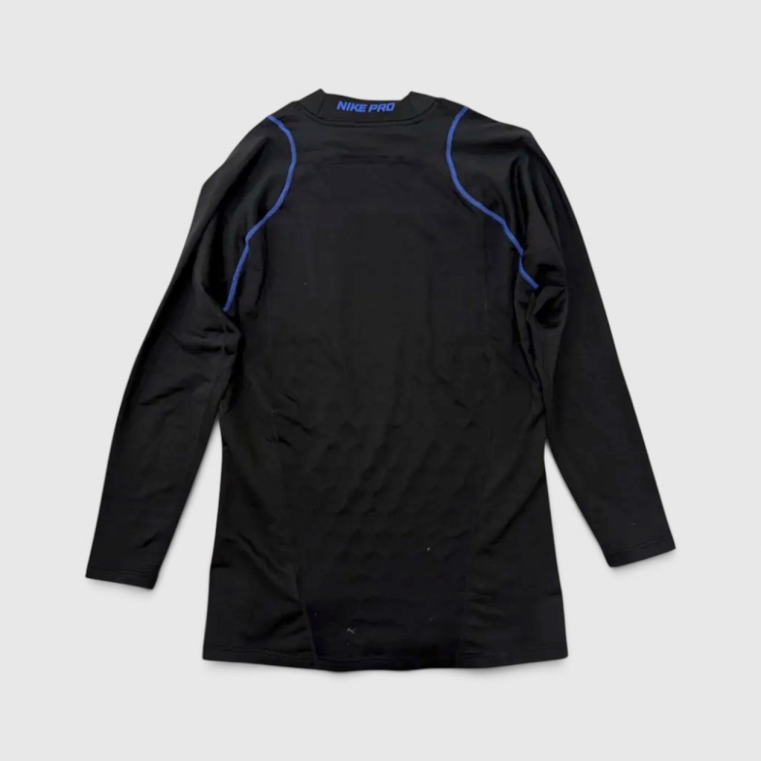 Nike Pro Long Sleeve Compression Top Black with Blue Details / Pre-Owned